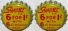 Soda Pop Bottle Caps Lot Of 12 Squirt 6 For 1 Cent Cork Lined New Old Stock
