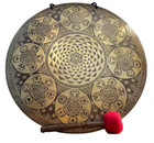 18 Inches Gong  Handmade Flower Of Life Gong  Tibetan Gong Sound Healing Gong 