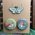 3 Pc Pronoun Badges Pins Gender Identity 1  Round Pinback Button Pin New He him