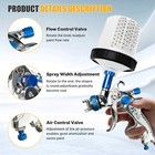 Hvlp Spray Gun W  1 4 1 7 2mm Nozzles Car Paint Gun Sprayer Air Paint Sprayer