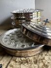 Artistic Communion Vintage Wine Cup Tray Set Of 4 W Lid Cross Inscribed No Glass