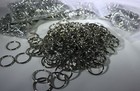100 Pack 28mm   1  Nickel Plated Steel  Split Key Ring  Keychain New  Split Ring