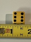 Vintage Butterscotch Bakelite Small Dice Black Pips Pair