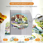 Led Magnifying Lamp With Clamp  Over 7 Inches Bigger Magnifier Glass Lens  Metal