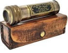 Brass Kaleidoscope With Leather Case - Vintage Optical Prism Collectible Gifts