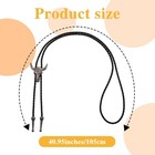 Bolo Tie For Men Western Silver Cowboy Bolo Tie Necklace Necktie Cow Skull Shape