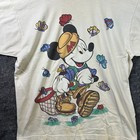 Vintage Disney Mickey Mouse T Shirt Adult Large White Single Stitch Made In Usa