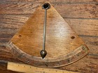 Vintage Wood And Polished Brass Ship s Clinometer 13  Wide 10  Tall