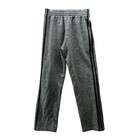 Adidas Boys 10-12  m  Sweatpants Gray Straight Leg Black Stripe Fleece