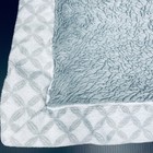 Just Born Gray Baby Blanket White Diamond Trim Heavy Thick Shaggy Security Lovey