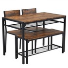 Dinette Set Kitchen Table With Bench And Chairs  Kitchen Dinner Table Set For 4
