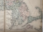 Original 1879 Massachusetts Railroad And County Map not Repro ma mass railway