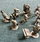 Vintage Hudson Pewter Strike Up The Band Animal Orchestra 12 Pc Lot W conductor
