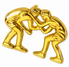 Wrestling Sports Chenille Pins Gold Varsity Letter Jacket Team Coach Lapel