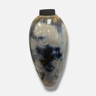 L objet Blue Porcelain Terra Tall Decorative Vase  25 h