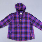 Ll Bean Womens Xl Relaxed Plaid Flannel Hoodie