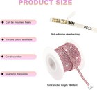 Bling Car Trim Self Adhesive Strip  16 4ft Rhinestone Dashboard Line Pink