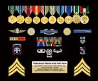 Custom Military Awards Display     Framed   Personalized Veteran Tribute          