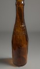 Vintage Amber Brown Glass Special Embossed Beer Bottle Crown Top Antique   