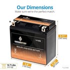 Rechargeable Ytx14-bs High Performance Power Sports Battery Replaces Gyz16h
