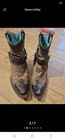 Corral Boots 43076 Women s Brown Fringe Studded Western Ankle Boots Us 6 1 2