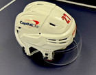 Alexander Alexeyev Game Used Helmet Washington Capitals Coa Locker White Strap