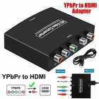 Ypbpr Component To Hdmi Converter Stereo Audio Video L r 5rca Rgb Adapter 1080p