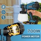 Paint Sprayer  700w Hvlp Electric Paint Sprayer  1200ml Tank 4 Nozzles A