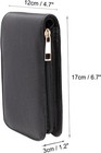 Pu Leather Pen Case Holder For 12 Pens Fountain roller Ball     Black