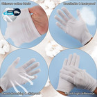 1-10pairs White Cotton Inspection Gloves     Soft Jewelry Coin Work Gloves