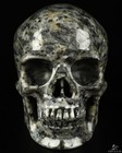 Huge 5 0  Larvikite Carved Crystal Skull super Realistic  Crystal Healing