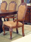 7pc Traditional Dining Set Cherry Finish Table And Chairs Carved Wood Furniture