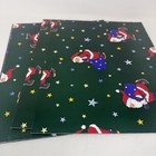 Vintage Christmas Wrapping Paper Gift Wrap 3 Sheets 22  X 35  Green Santa Clause