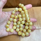 Handmade White Amber Misbaha Tasbih Islamic Prayer Beads 12mm 42 2g