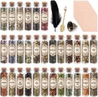 30 Pack Witchcraft Supplies Herbs  Dried Herbs And Flowers Bottles Kit For Wi   