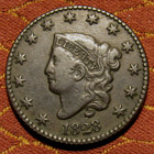 1828 Coronet Large Cent  Vf     Well Struck   Centered  Choice Original Example 
