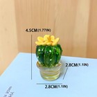 Handmade Blown Glass Cactus Figurines  Miniature Crystal Decor Set