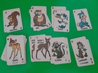 Vintage 1946 Disney Miniature Playing Card Game Set Bambi Russell Mfg