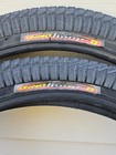 Nos Pair Vintage Dyno Hoop-d 20x1 95 Bmx Freestyle Tires Black Gt Old School