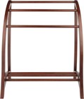 Wood Quilt Rack With 3 Rungs  Antique Walnut  94036 