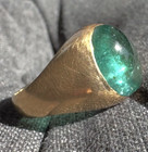 14k Emerald Ring 14k Solid Yellow Gold Natural Zambian Emerald Gemstone Ring