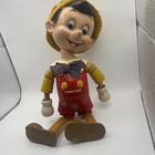 Vintage 1932 Walt Disney Pinocchio Handcrafted Wooden Doll 11  Jointed By Ideal