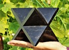 Huge 18cm Black Tourmaline Crystal Points Merkaba Healing Stone Collectible Gift