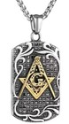 Masonic Necklace Freemason Symbol Jewelry Dog Tags Master Mason Silver Symbol