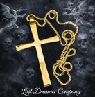 Black Sabbath Ozzy Osbourne Cross Necklace Gold Plated Pendant 4 Inch