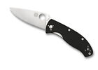 Spyderco Tenacious Folding Knife C122gp Satin Plain Edge Blade Black G-10 Handle