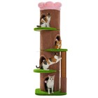 Pawz Road Wood Forest Tall Cat Tree Tower With Flower Bed Thicker Post Big Condo
