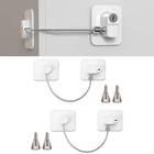 2 Pack Refrigerator Freezer Door Lock     Strong Adhesive Child Safety With Keys