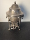 Antique Victorian Sheffield Silverplate Samovar Hot Water Urn Lion Heads 17   