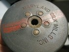 5 Antique Primitive Wooden  Spools Bobbins Maryland Silk  Mills Inc Lever Phila 